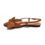 Scarpe donna Elite sabot con tallone aperto a punta in pelle color cuoio/ senape DS22EL06 4525
