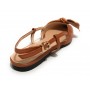 Scarpe donna Elite sabot con tallone aperto a punta in pelle color cuoio/ senape DS22EL06 4525