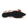 Scarpe donna Elite sabot con tallone aperto a punta in pelle color cuoio/ senape DS22EL06 4525