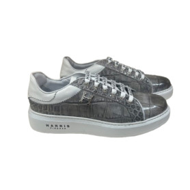 Scarpe uomo Harris Sport sneakers in pelle girigio lipsia fumé U17HA176