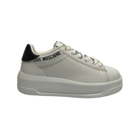 Scarpe Love Moschino sneaker in pelle bianco/nero D26MO02 JA15525G1NIA110A