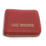 Portafoglio donna Love Moschino zip around small rosso logo gold A26MO16 JC5639PP1NLD0500
