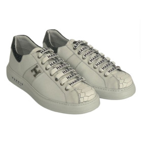 Scarpe uomo Harris Sport sneakers in pelle bianco/ shade fumé U17HA175