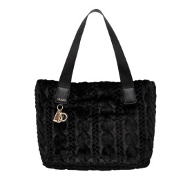 Borsa donna Liu-jo Verry Tote L ecopelliccia nero B26LJ29 AF5154 E0305