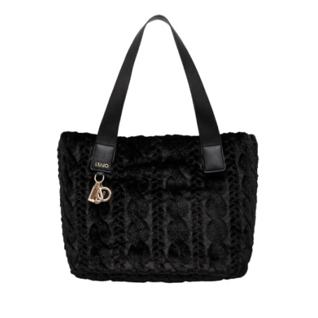 Borsa donna Liu-jo Verry Tote L ecopelliccia nero B26LJ29 AF5154 E0305