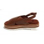 Scarpe donna Elite sandalo in pelle colore marrone DS22EL15 801