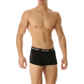 BOXER UOMO MOSCHINO  LOGO SU ELASTICO TRICOLORE NERO  E19MO07