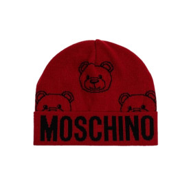 Berretto Moschino logo nero con orlo C26MO12 65443 M3321 COL 007