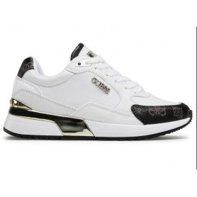 Scarpe donna sneaker Guess Moxea active lady white/ brown multilogo D26GU19 FL5MOXFAL12