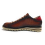 Scarpe uomo Harris sneaker pelle pregiata marrone/ rosso U17HA221 2892
