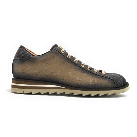 Scarpe uomo Harris sneaker pelle scamosciata beige/ nero U17HA219 2892