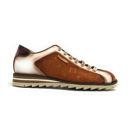 Scarpe uomo Harris sneaker pelle scamosciata camoscio/ bianco/ rosso U17HA218 Mugello