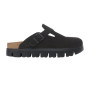 Scarpe donna sabot Birkenstock Boston Pap Chunky in suede black D26BI02 1028317