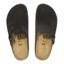 Scarpe donna sabot Birkenstock Boston Pap Chunky in suede black D26BI02 1028317