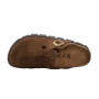 Scarpe donna sabot Birkenstock Boston Pap Chunky in suede dark tea/black D26BI01 1028402