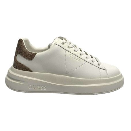 Scarpe uomo Guess sneaker Elba carryover pelle white/ beige U26GU06 FMPVIBLEA12