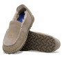 Scarpe donna Birkenstock mocassino Utti Shearling suede taupe D26BI07 1030182
