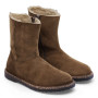 Scarpe donna Birkenstock stivaletto Uppsala zip shearling dark tea D26BI06 1030218