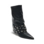 Scarpe donna Gold&gold stivale con gonna in ecopelle nero D26GG22 GV111
