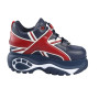 Sneaker donna Buffalo 1339-14 ecoPelle nappa blue/red D26BF08 BN1636499