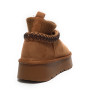 Scarpe donna Gold&gold stivaletto ecopelle scamosciata camel D26GG27 FB11