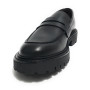 Scarpe uomo Ambitious mocassino fondo alto in pelle nero U26AM08 13737-6583AM