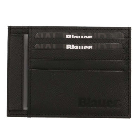 Portafoglio uomo Blauer card holder in pelle A26BU01 F5CPV01/LIA/BLK