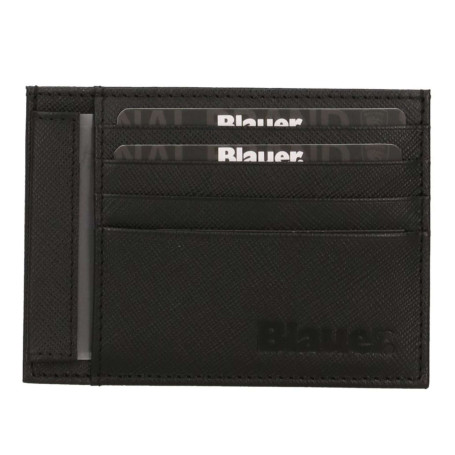 Portafoglio uomo Blauer card holder in pelle A26BU01 F5CPV01/LIA/BLK