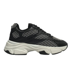 Scarpe Love Moschino sneaker Stardust 60 in pelle nero/ bianco DS26MO05 JA15446G1OIQ600A