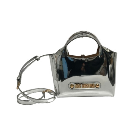 Borsa donna Love Moschino a mano/tracolla in ecopelle mirror argento BS26MO09 JC4133PP1OLP0902