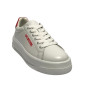Scarpe Love Moschino sneaker Eclipse 50 in pelle bianco/ rosso DS26MO06 JA15065G1OIAH10C