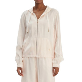 Giacca donna Liu-Jo navetta con cappuccio rosa ES26LJ11 TA6004 T322A