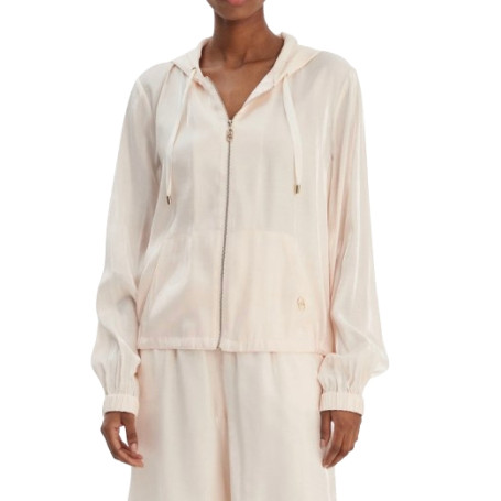 Giacca donna Liu-Jo navetta con cappuccio rosa ES26LJ11 TA6004 T322A