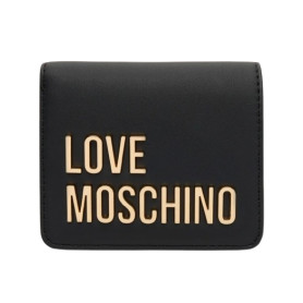 Portafoglio donna Love Moschino a libretto in ecopelle nero/oro AS26MO06 JC5612PP1OKD0000