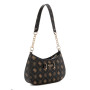 Borsa Guess Carrie top zip shoulder bag espresso logo BS26GU83 SG783308