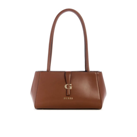 Borsa donna Guess Carrie shoulder satchel cognac BS26GU84 VG989608