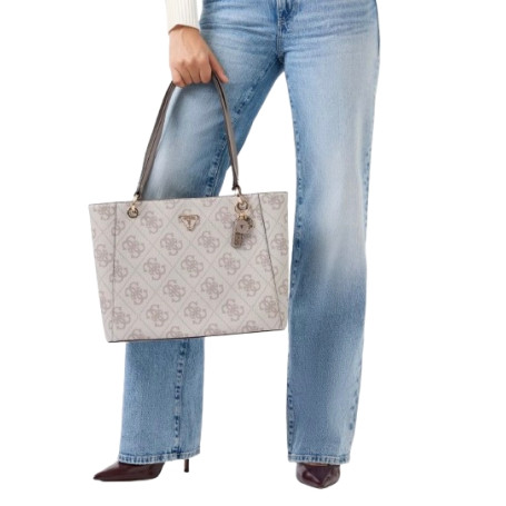 Borsa Guess Noelle II tote dark taupe logo BS26GU94 SO967225