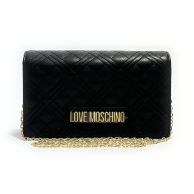 Borsa donna Love Moschino a spalla/ tracolla trapuntata nero/ oro BS26MO46 JC4079PP1OLA0000