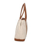 Borsa donna Love Moschino shopper canvas naturale/ PU cuoio BS26MO50 JC4064PP1OLZ110A