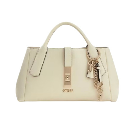 Borsa donna Guess a mano/ tracolla Brooke high society satchel white BS26GU107 BG989706