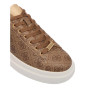 Scarpe uomo Guess sneaker Elba 4G logo in pelle ed ecopelle beige/brown US26GU07 FMPELAFAL12