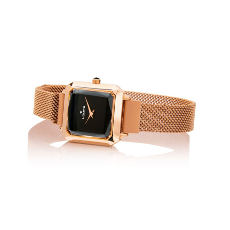 Orologio Hoops Carrè Gold nero 2621L-RG01-65n