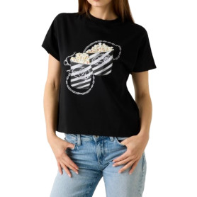 T-shirt donna Guess stampata nero ES26GU27 W6RI28I3Z14