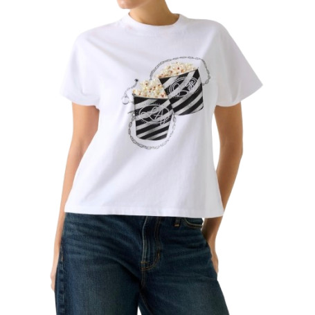 T-shirt donna Guess stampata bianco ES26GU28 W6RI28I3Z14