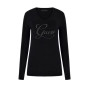 Maglione donna Guess con strass logo black ES26GU30 W6RR50Z2NQ2