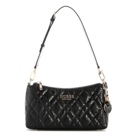 Borsa donna a spalla Guess Isemay black BS26GU111 GG962818