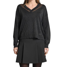 Maglia chiusa donna Liu Jo nero ES26LJ14 TA6244 MS49I 04858