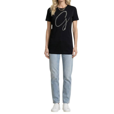 T-shirt donna Guess Maxi G studs tee con strass logo black ES26GU34 W6GI39K3478 JBLK