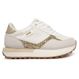 Scarpe donna Liu-Jo Evelyn 915 sneaker white/light gold DS26LJ06 BA6065 TX524