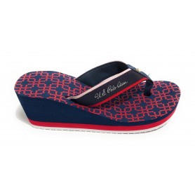Infradito US Polo zeppa Chany in gomma TC 60 PL 25 dark blue DS22UP07 CHANY001A